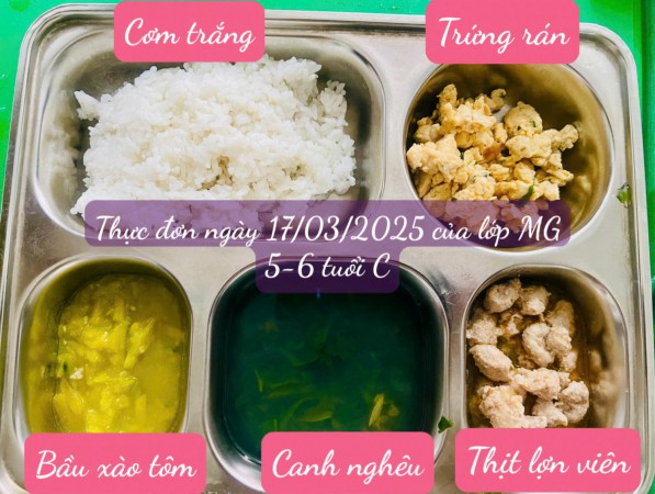 Thực đơn Tuần 3 tháng 3 năm 2025
